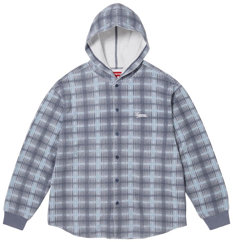Buy Supreme Hooded Plaid Knit Shirt 