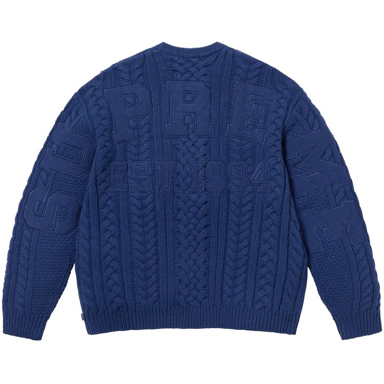 Buy Supreme Appliqué Cable Knit Sweater 