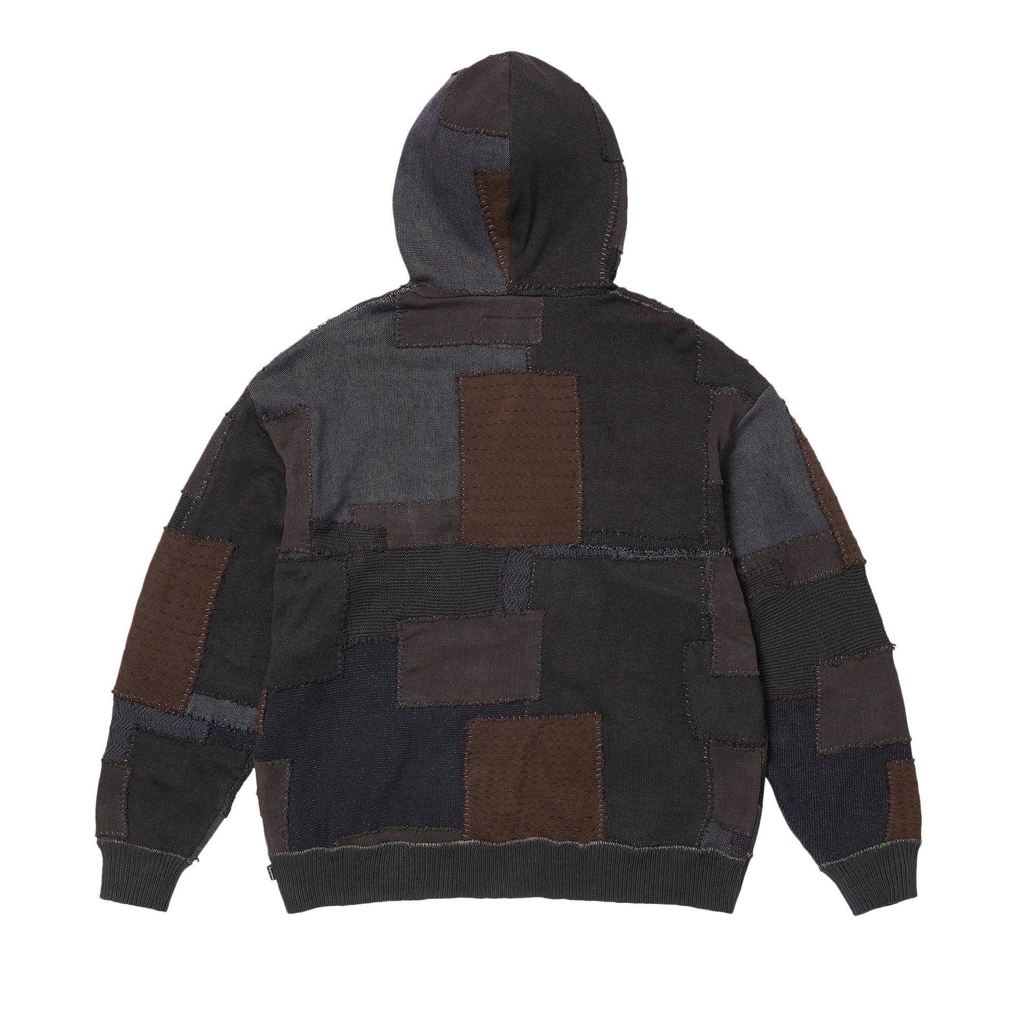 Buy Supreme x blackmeans Patchwork Zip Up Hooded Sweater