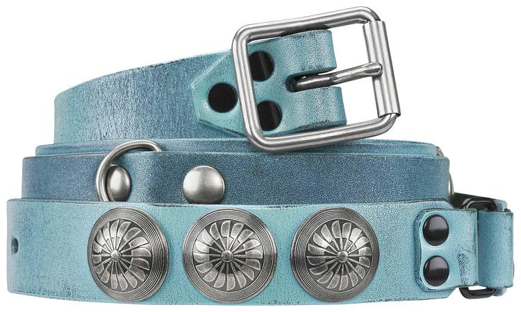 Supreme x blackmeans Concho Leather Belt Light Green