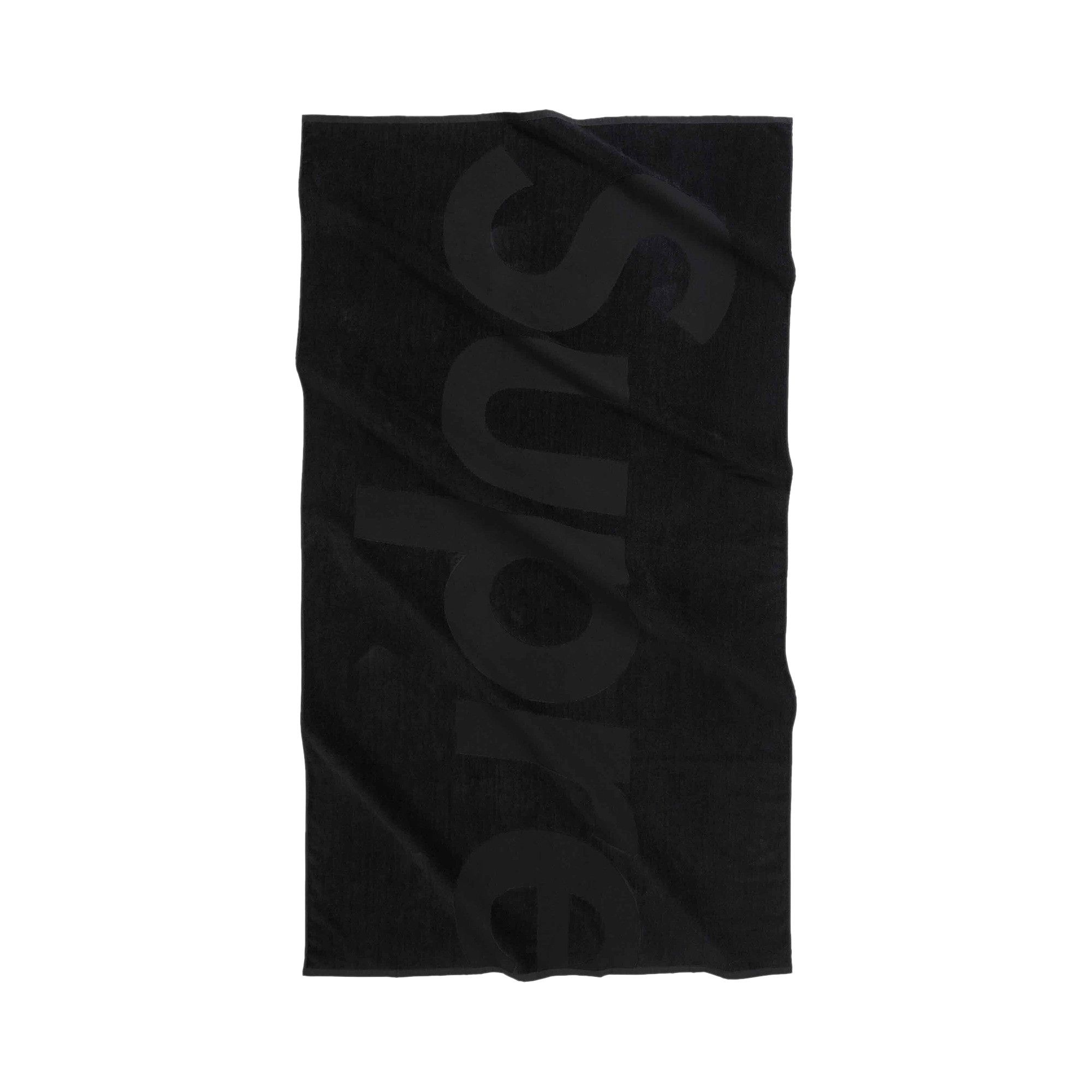Achetez des Supreme Tonal Logo Towel 'Black' - SS24A88 BLACK