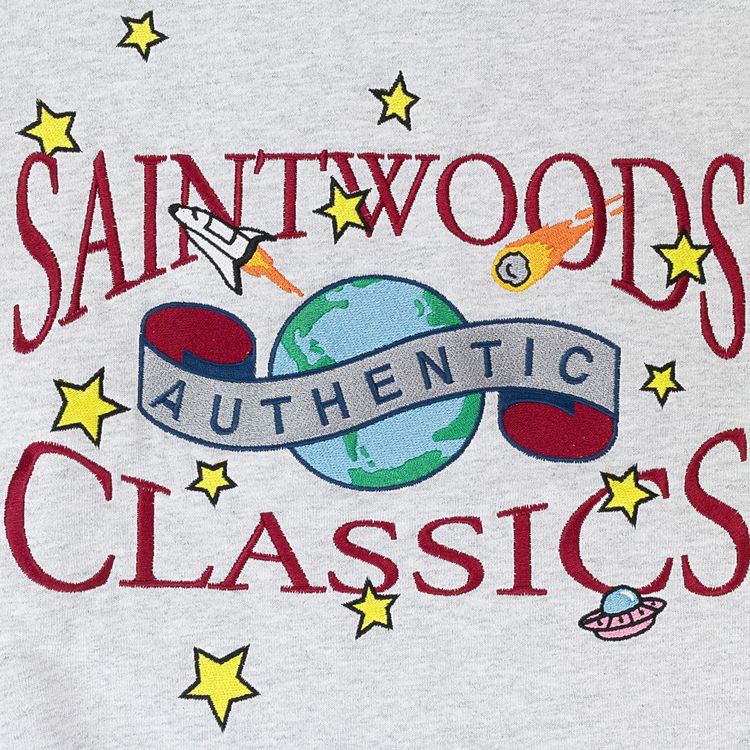 Saintwoods Galactic Classics Crewneck Ash White