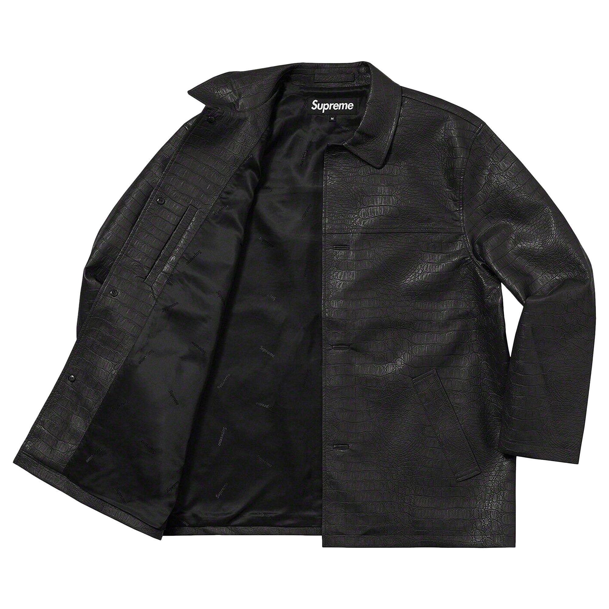 Buy Supreme Faux Croc Car Coat 'Black' - SS22J15 BLACK | GOAT CA