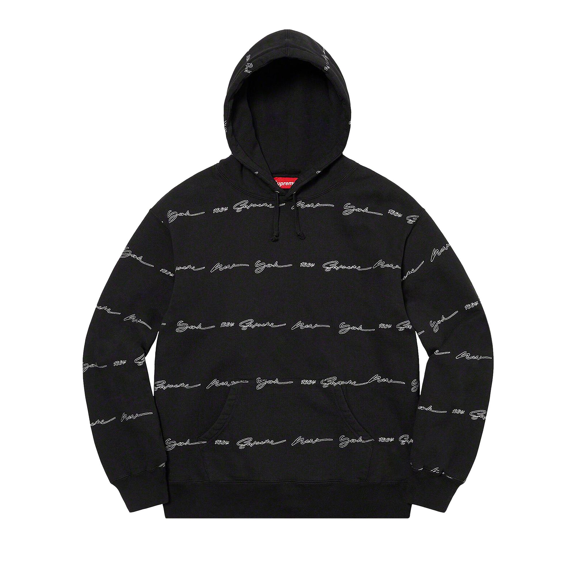 トップス Supreme Script Stripe Hooded Sweatshirt Buy Supreme Script Stripe Hooded Sweatshirt 'Black' - SS22SW30