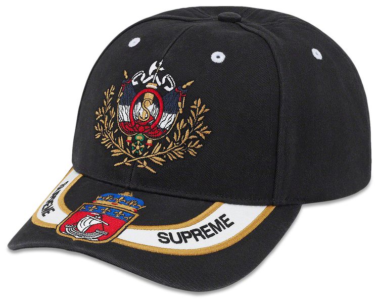 Supreme Crest 6 Panel Black
