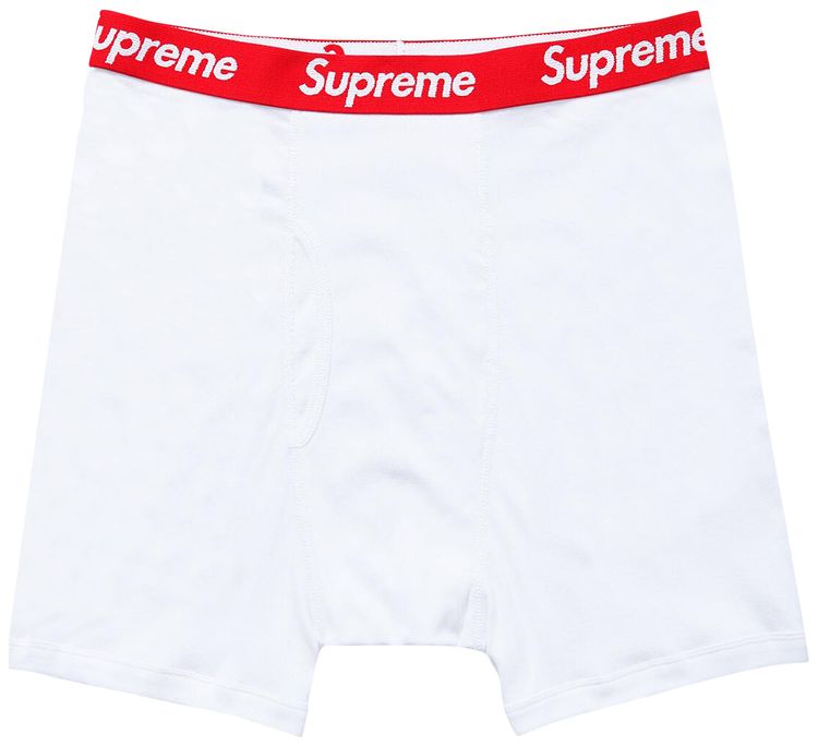 Supreme x Hanes Boxer Briefs 4 Pack White