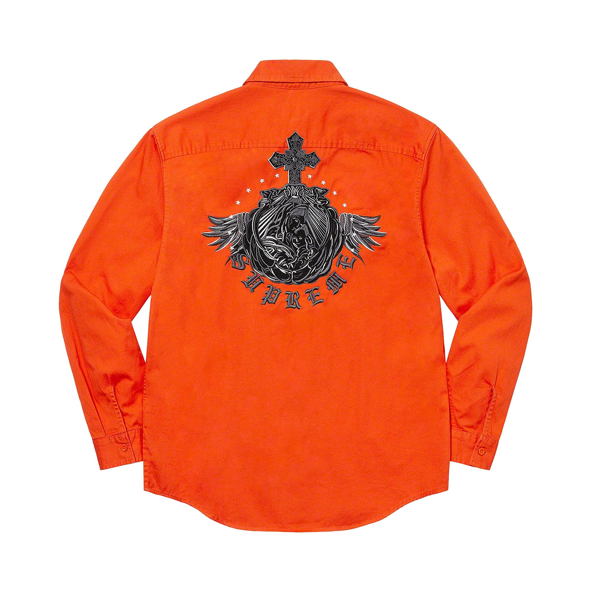 Buy Supreme Mary Work Shirt 'Orange' - SS22S12 ORANGE | GOAT Buy Supreme Mary Work Shirt 'Orange' - SS22S12 ORANGE | GOAT