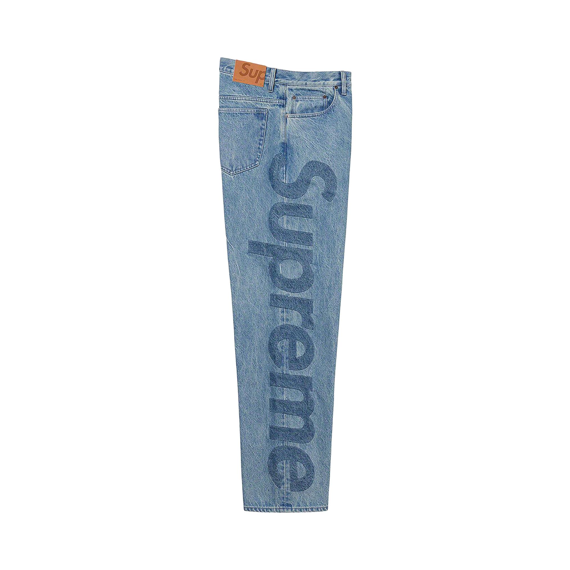 Buy Supreme Inset Logo Jean 'Washed Blue' - SS22P8 WASHED