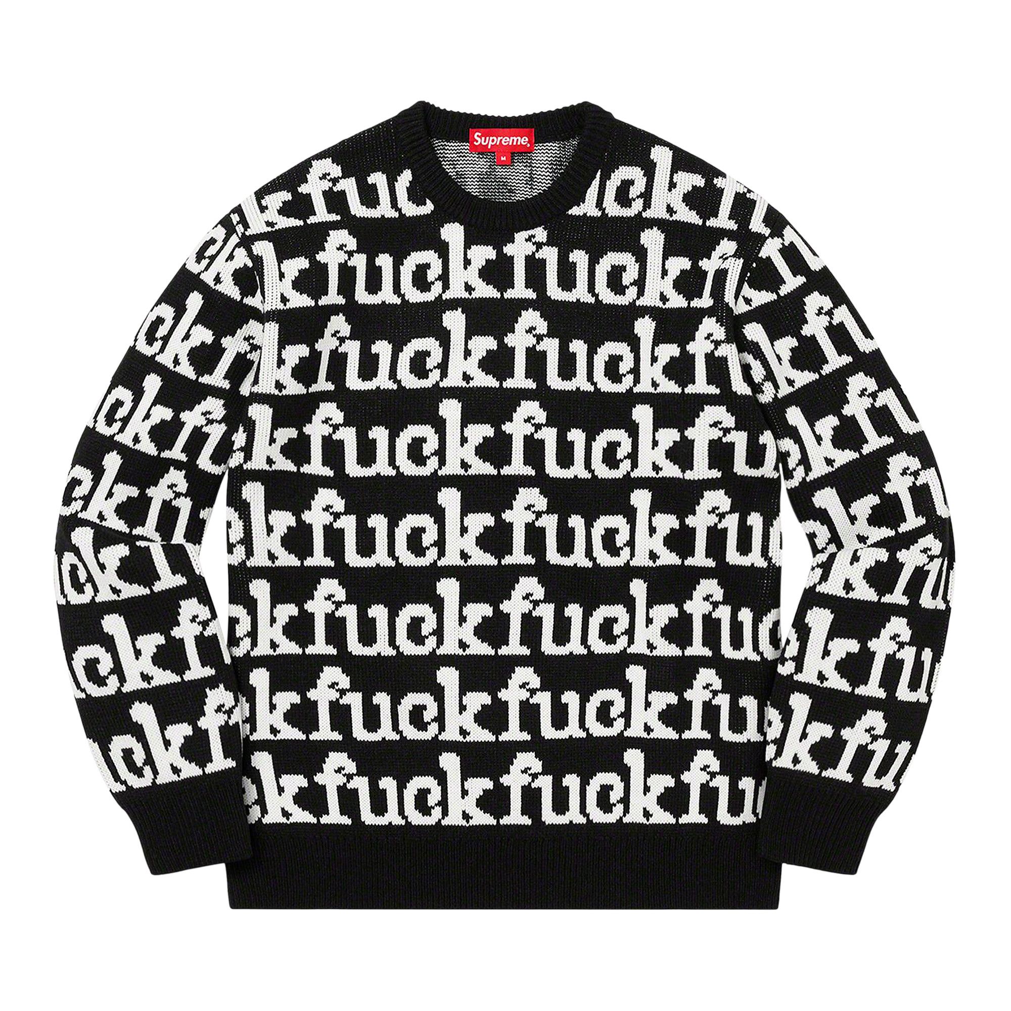 お歳暮 人気 SS22SK12 - 'Black' Sweater Fuck Supreme Buy BLACK MX GOAT | トップス