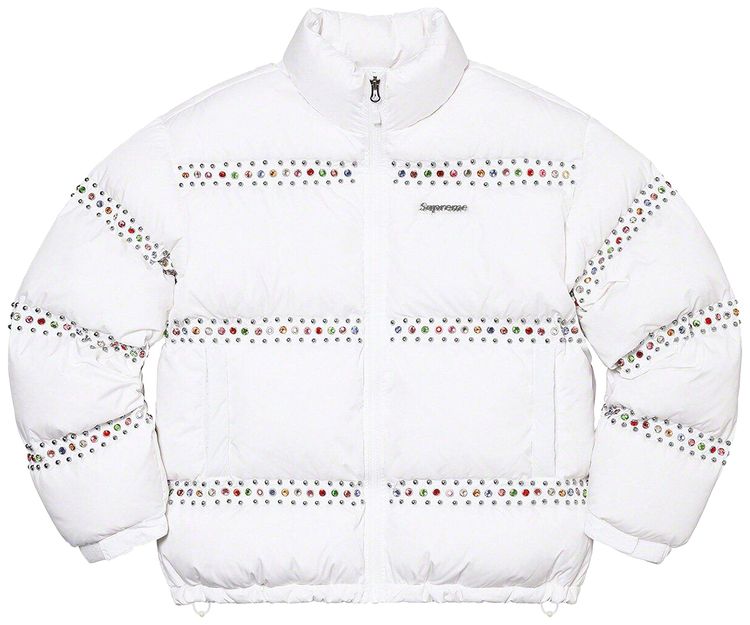 Supreme x BB Simon Studded Puffer Jacket White