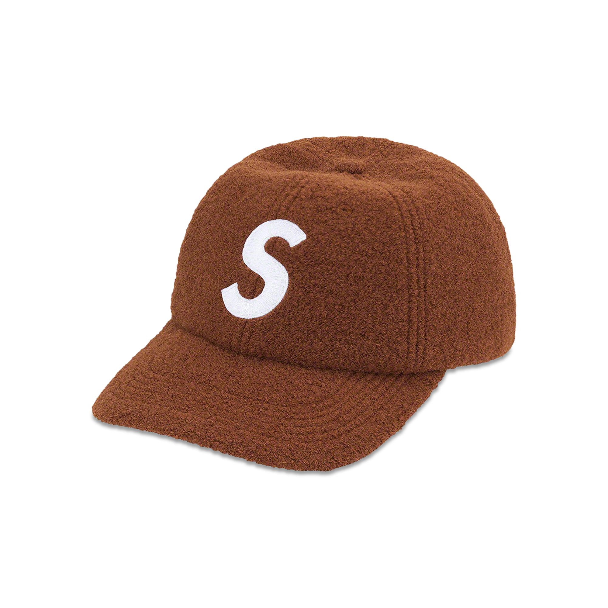 帽子 Supreme - Boiled Wool S Logo 6-Panel Buy Supreme Boiled Wool S Logo 6-Panel 'Brown' - FW22H19