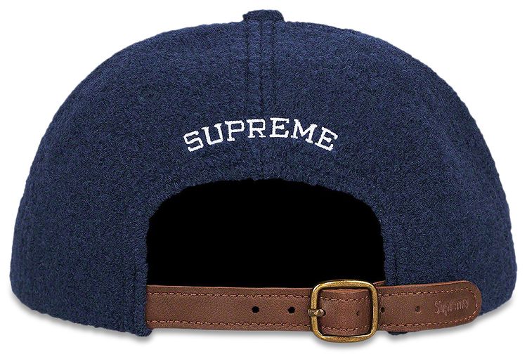 Supreme Boiled Wool S Logo 6 Panel Navy