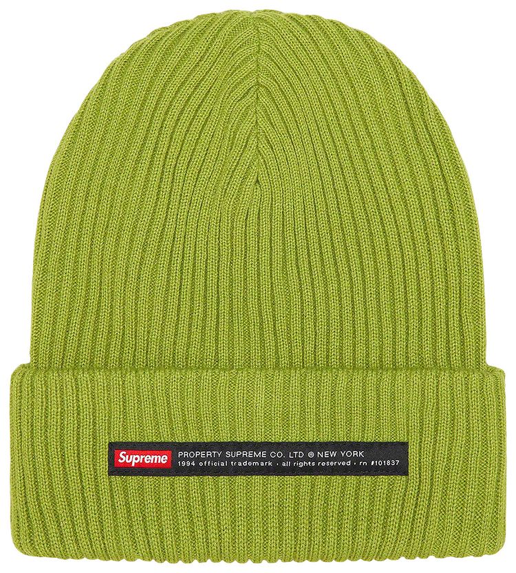 Supreme Property Label Beanie Olive
