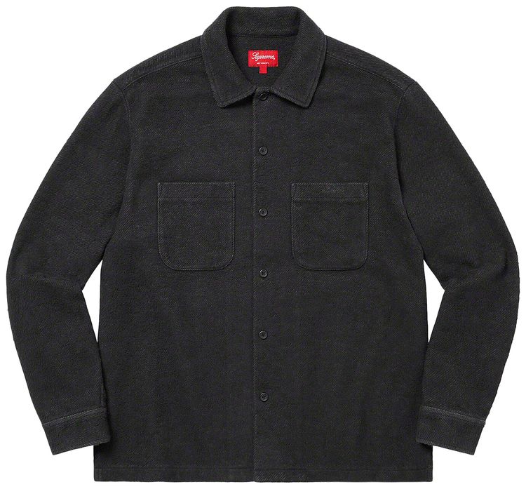 Supreme Brushed Flannel Twill Shirt Black