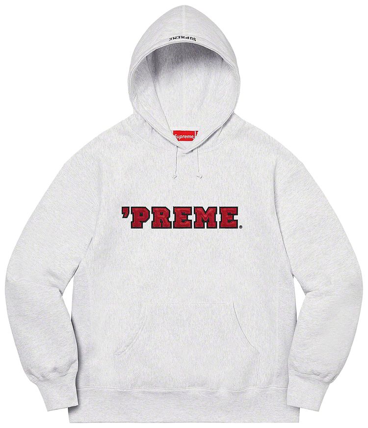 Supreme Preme Hooded Sweatshirt Ash Grey