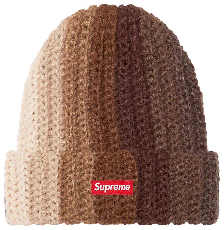 Supreme Gradient Crochet Beanie Brown