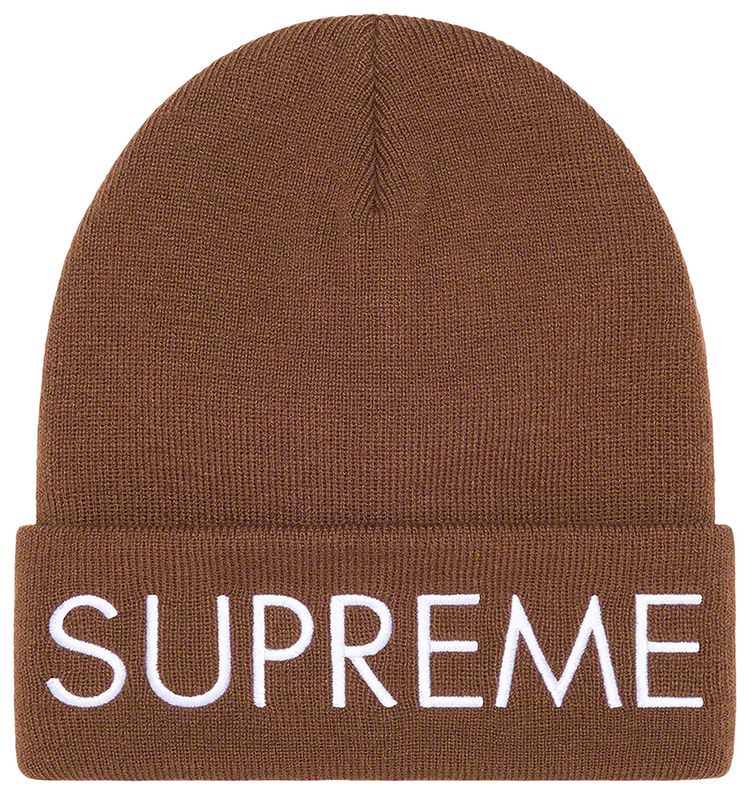 Supreme Capital Beanie Brown