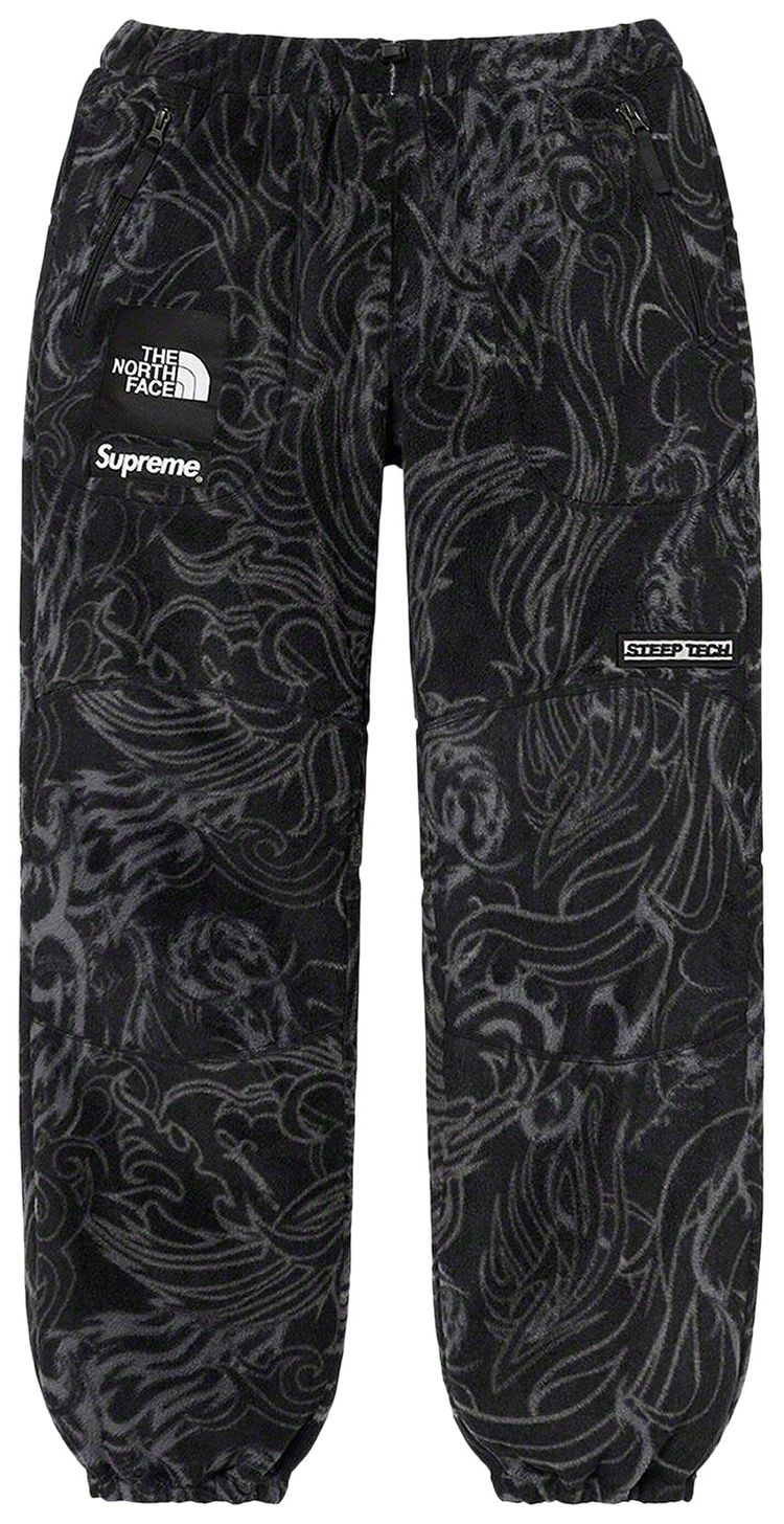 Supreme x The North Face Steep Tech Fleece Pant Black Dragon
