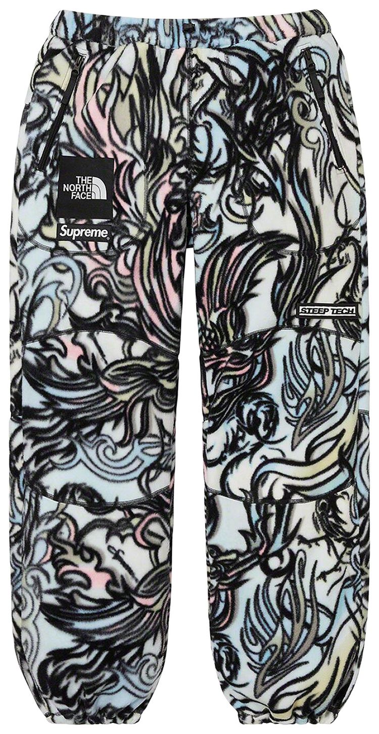 Supreme x The North Face Steep Tech Fleece Pant Multicolor Dragon