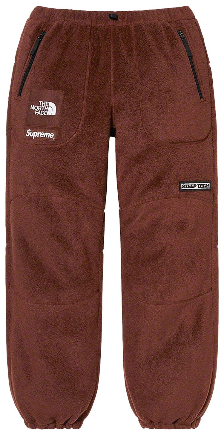 Supreme x The North Face Steep Tech Fleece Pant Brown