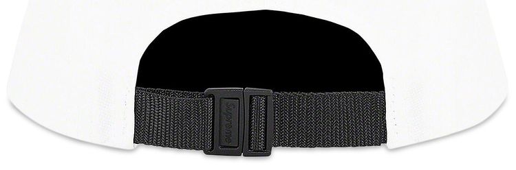 Supreme Reflective Jacquard Logo Camp Cap White