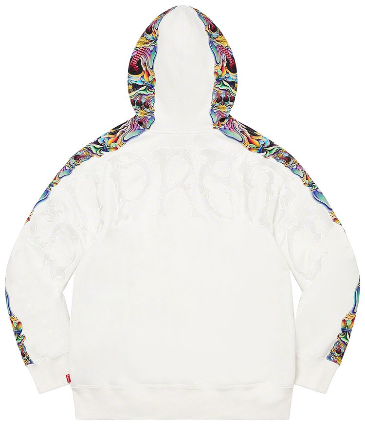 Supreme Skulls Zip Up Hooded Sweatshirt White