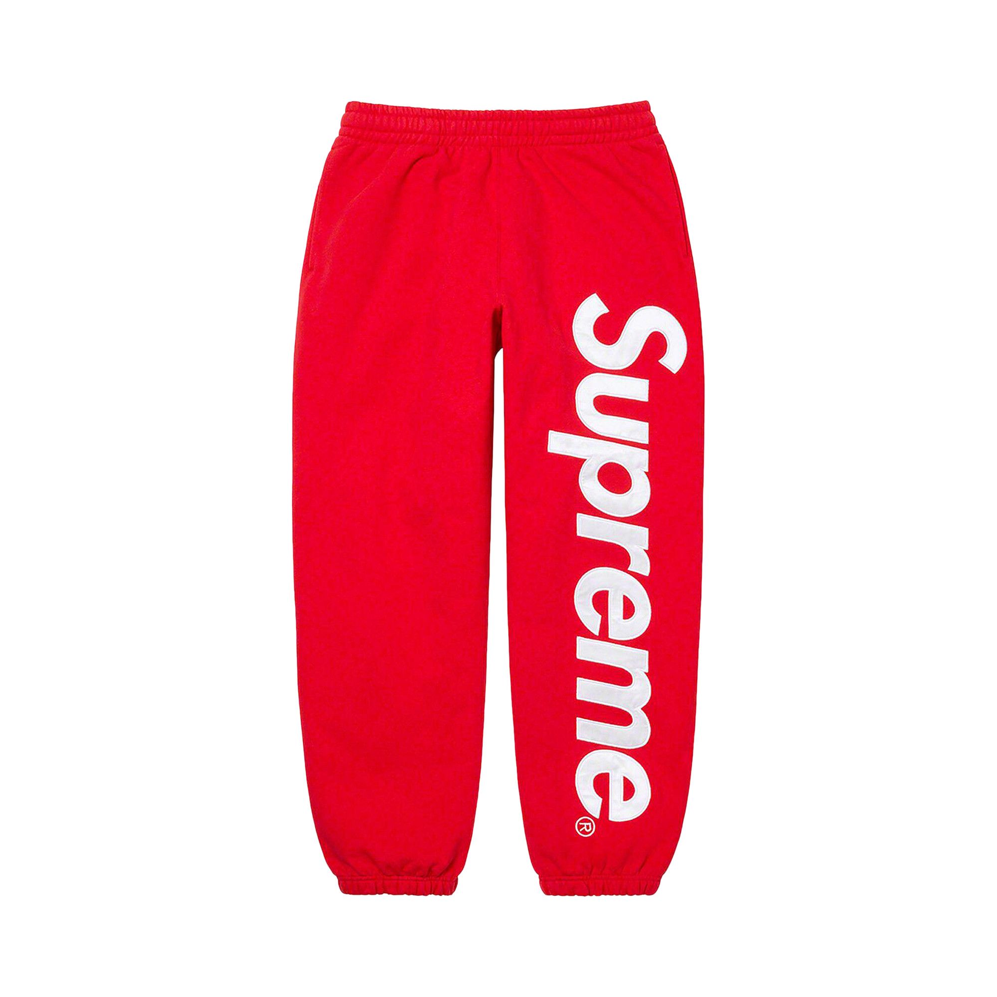 Buy Supreme Satin Applique Sweatpant Red FW22P75 RED GOAT