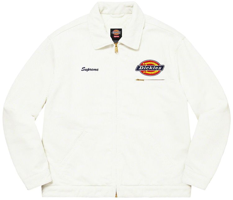 Supreme x Dickies Corduroy Work Jacket White