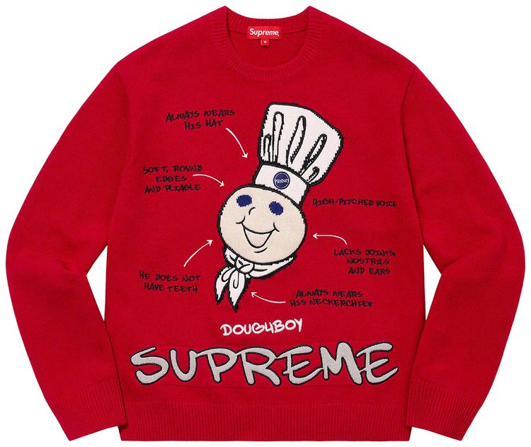 Supreme Doughboy Sweater Red