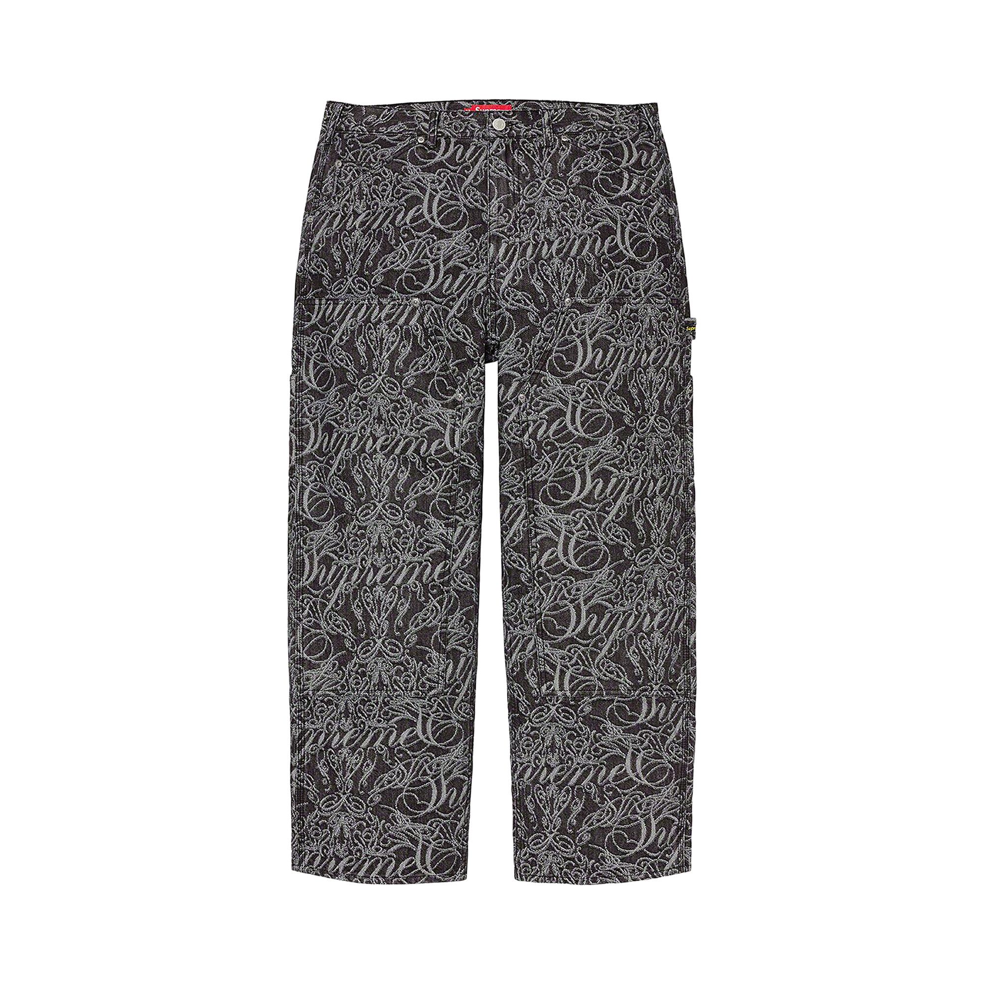Buy Supreme Script Jacquard Double Knee Denim Painter Pant 'Washed