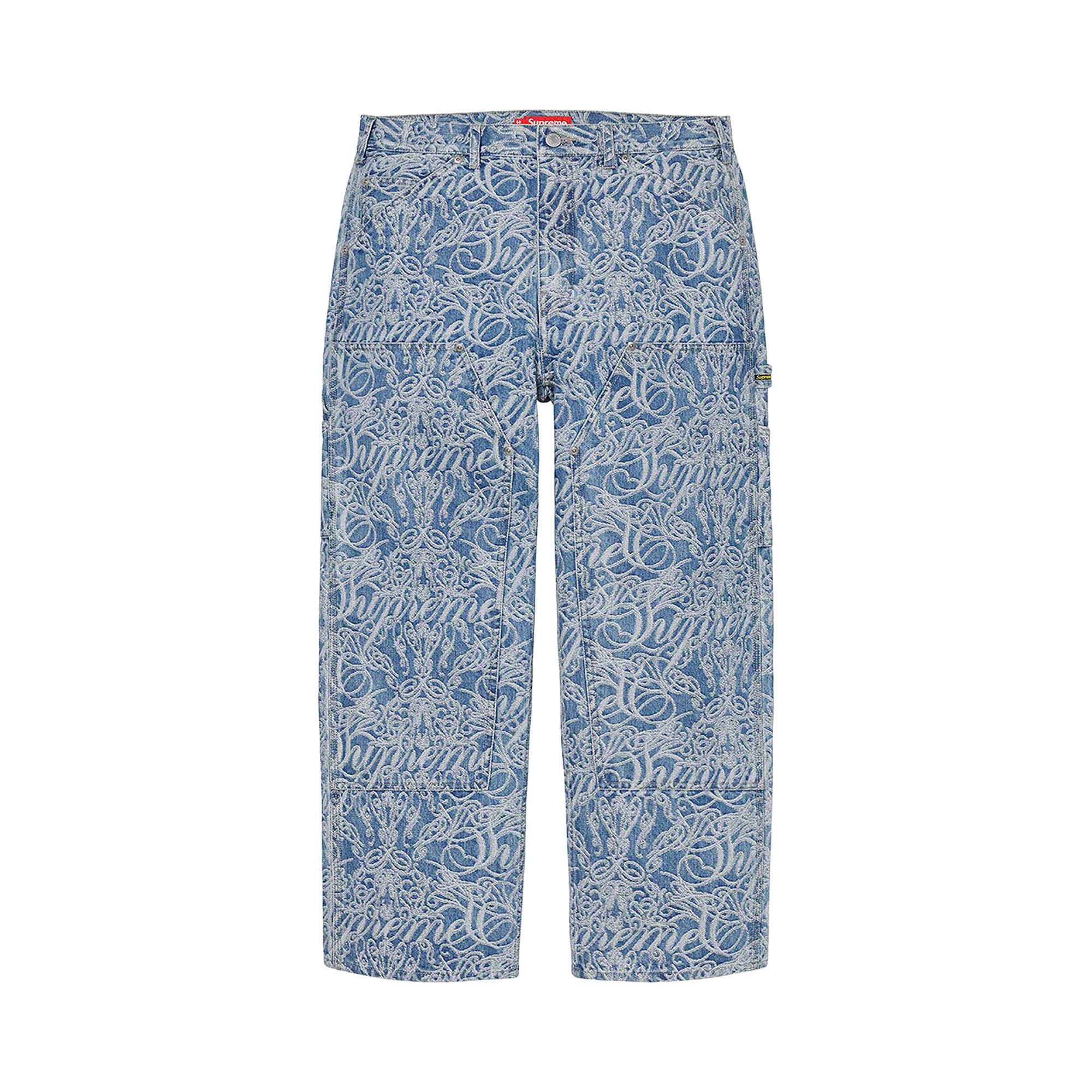 Buy Supreme Script Jacquard Double Knee Denim Painter Pant