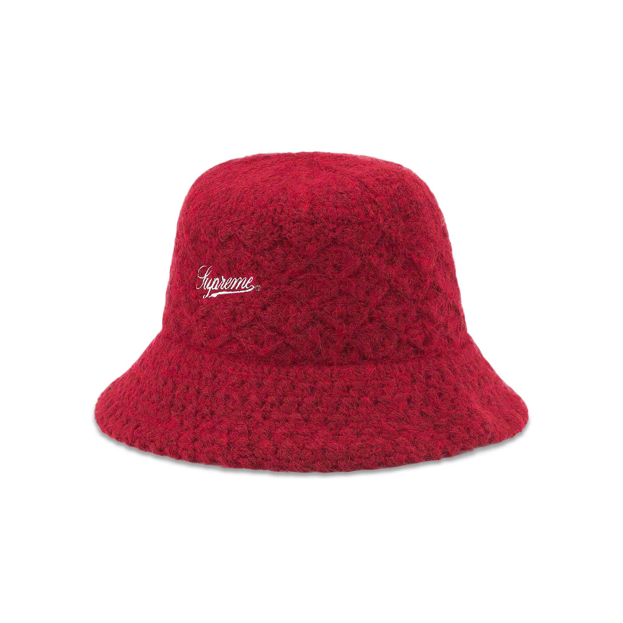 帽子 supreme crochet crusher hat SUPREME 22AW Mohair Crochet Crusher Bucket Hat Knit Black