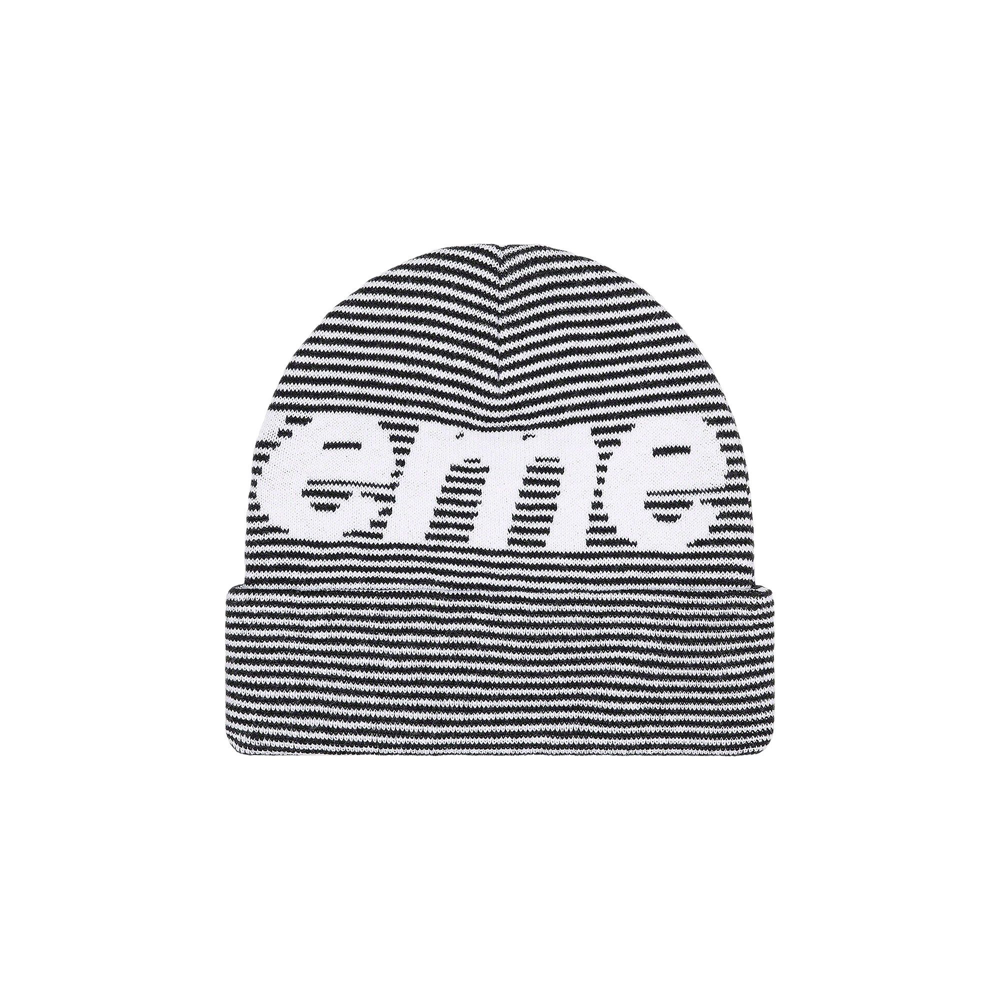 Supreme Big Logo Beanie 'Black Stripe'