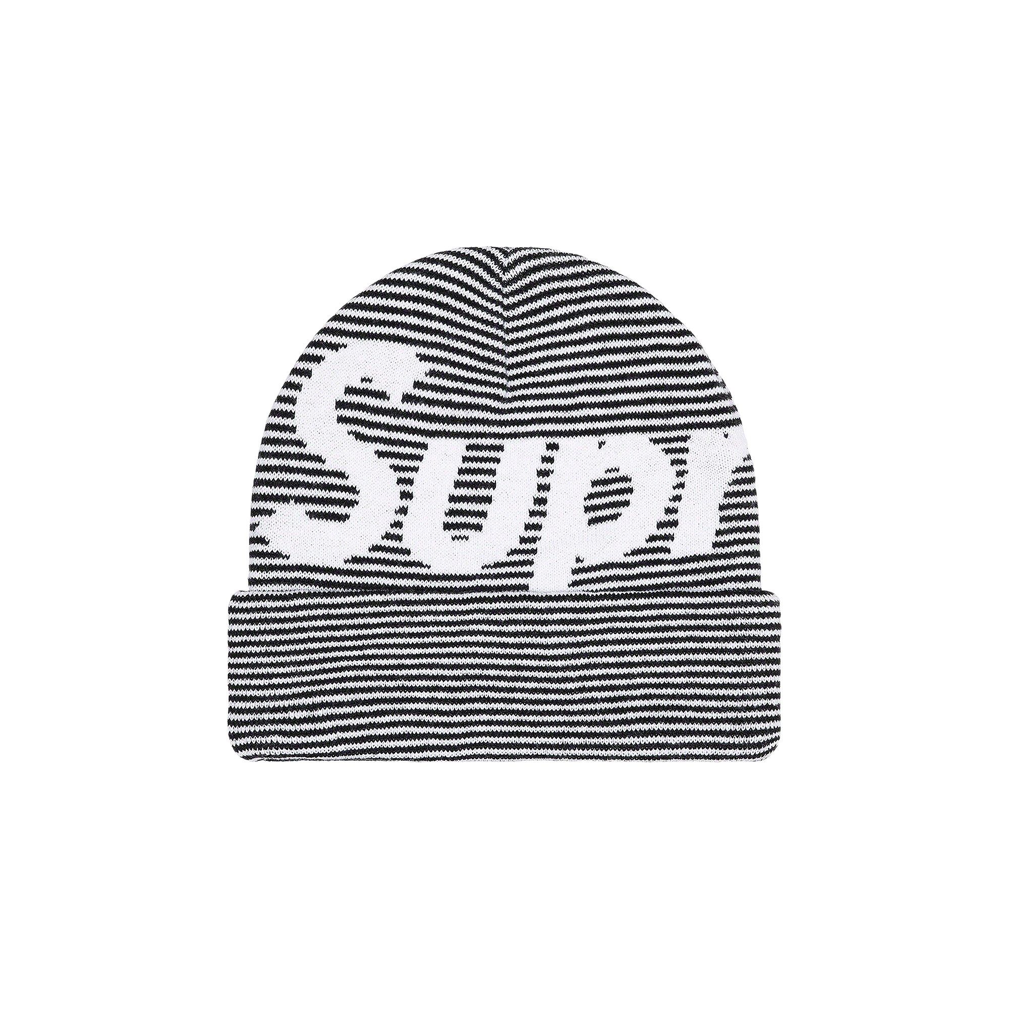 Buy Supreme Big Logo Beanie 'Black Stripe' - FW22BN29 BLACK STRIPE | GOAT AU
