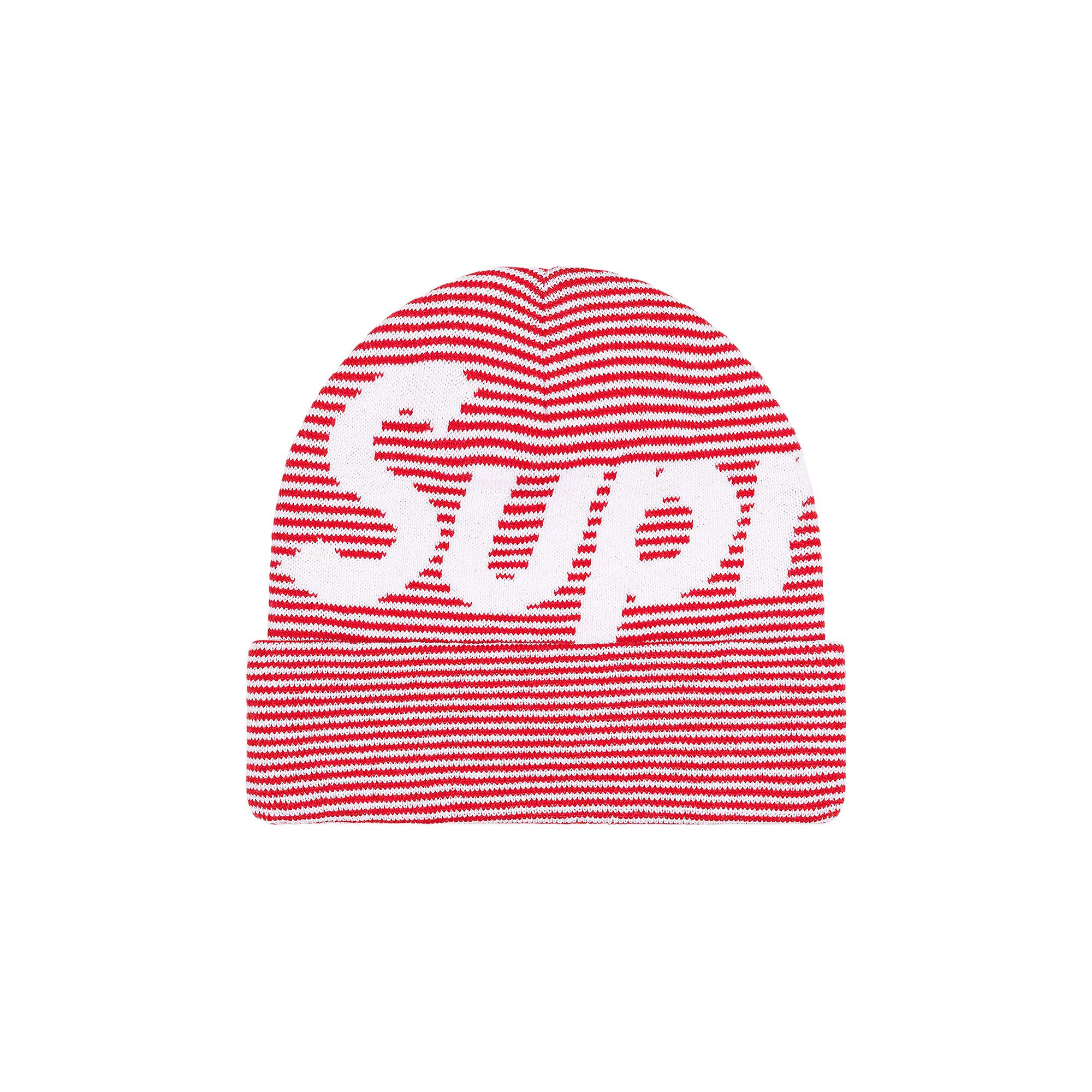 【60％OFF】 Buy Supreme Big Logo Beanie 'Red Stripe' - FW22BN29 RED 帽子