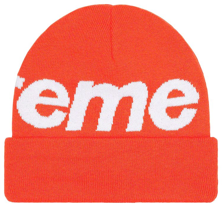 Supreme Big Logo Beanie Orange