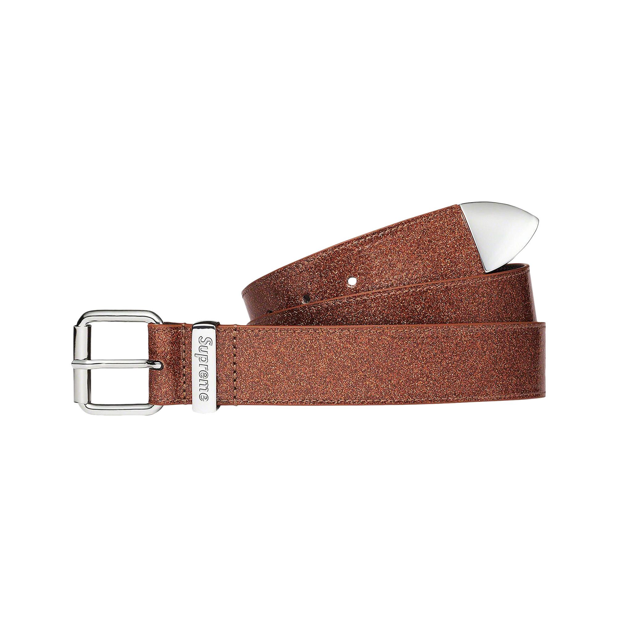 Buy Supreme Glitter Vinyl Ranger Belt 'Brown' - FW22A49 BROWN | GOAT