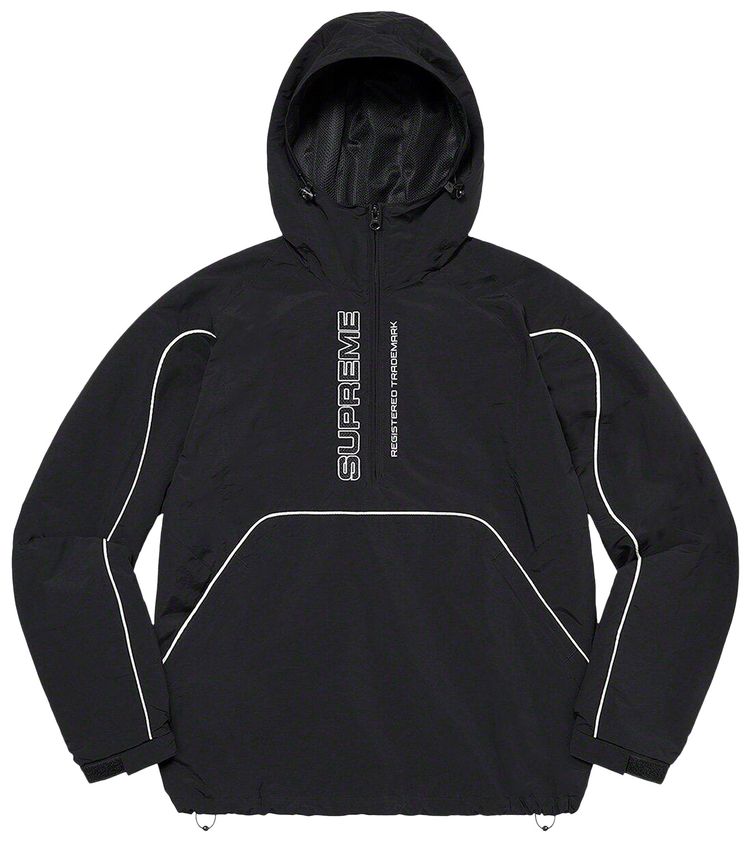 Supreme Paneled Half Zip Pullover Black