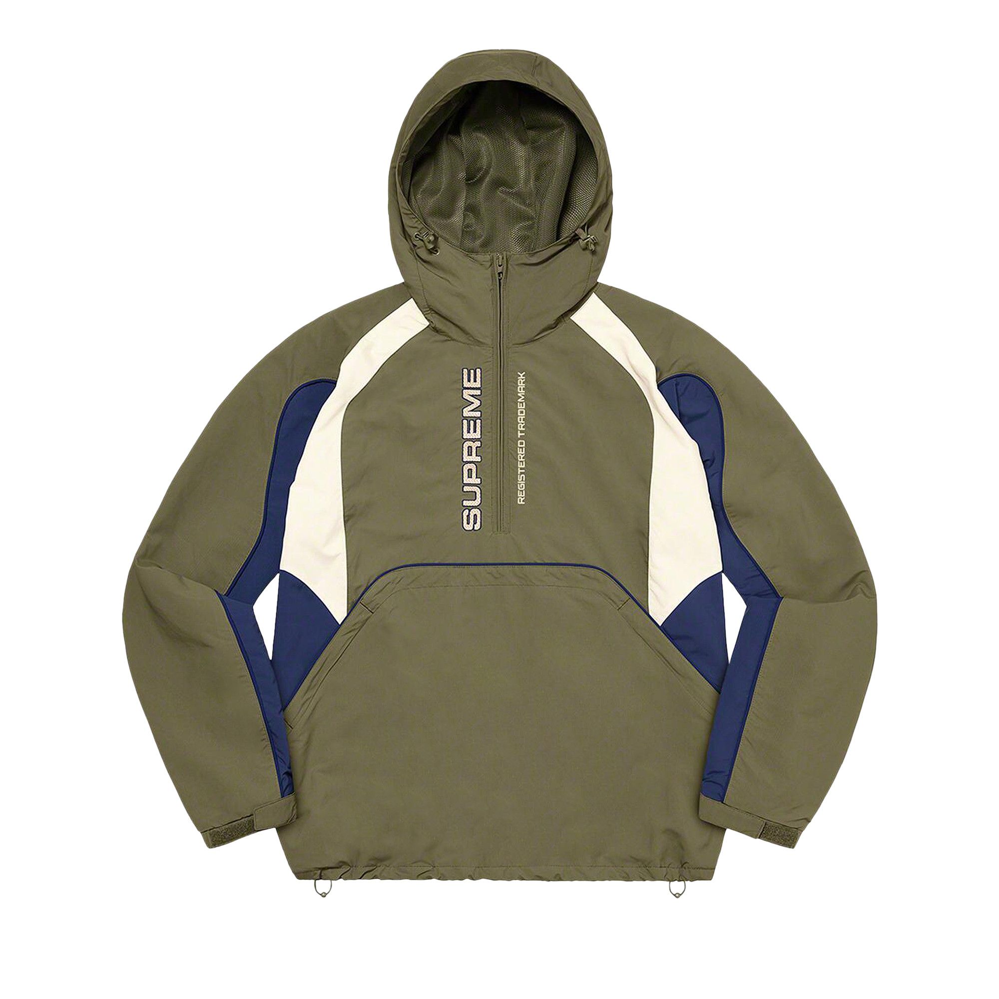 Buy Supreme Paneled Half Zip Pullover Olive FW22J98 OLIVE GOAT CA