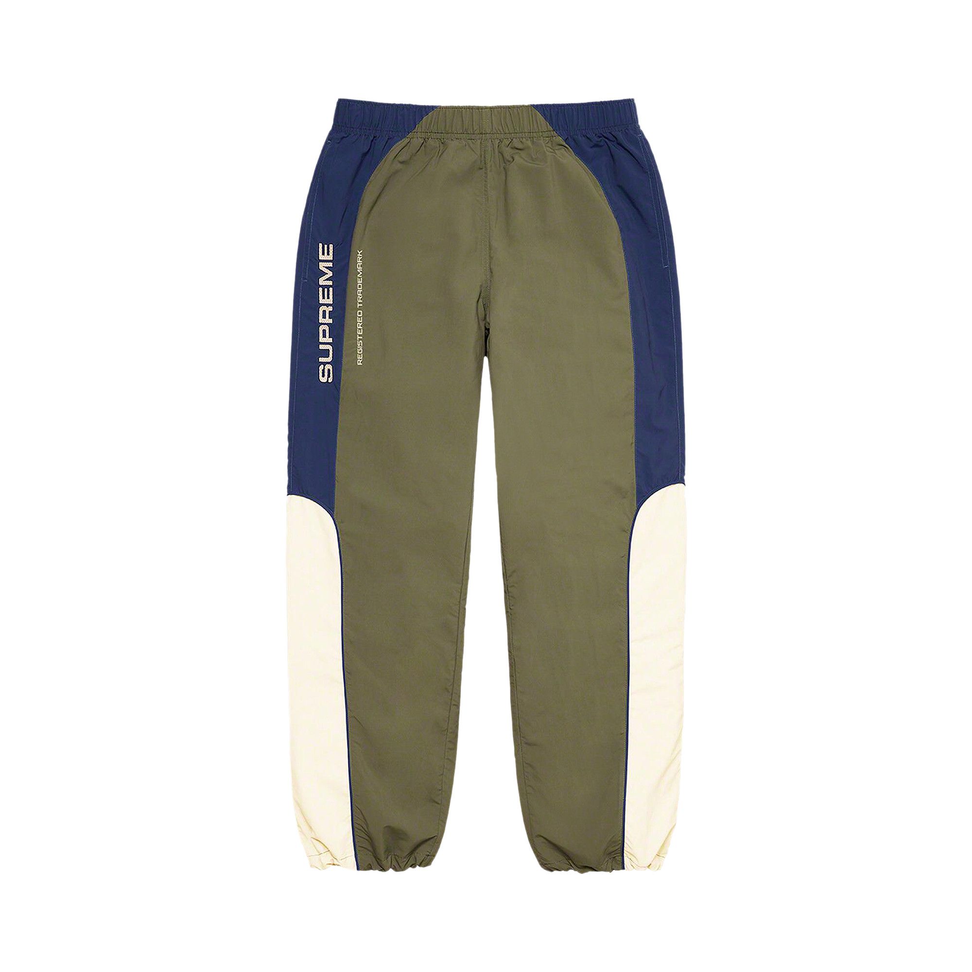 パンツ supreme paneled track pant XL olive supreme paneled track pant XL olive
