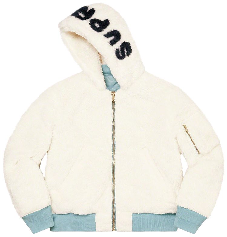 Supreme Faux Fur Reversible MA 1 Light Blue