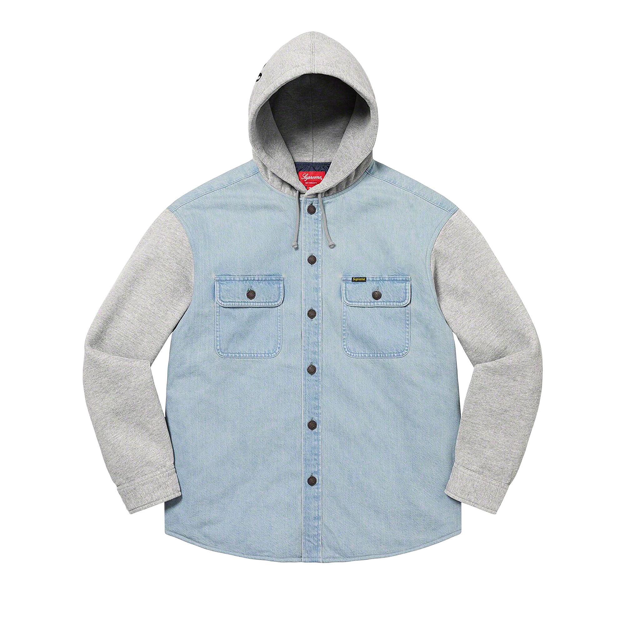 ホットセール s Size Supreme 'Blue' Shirt Denim Hooded Fleece トップス
