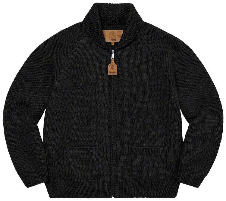 Supreme Box Logo Cowichan Sweater Black