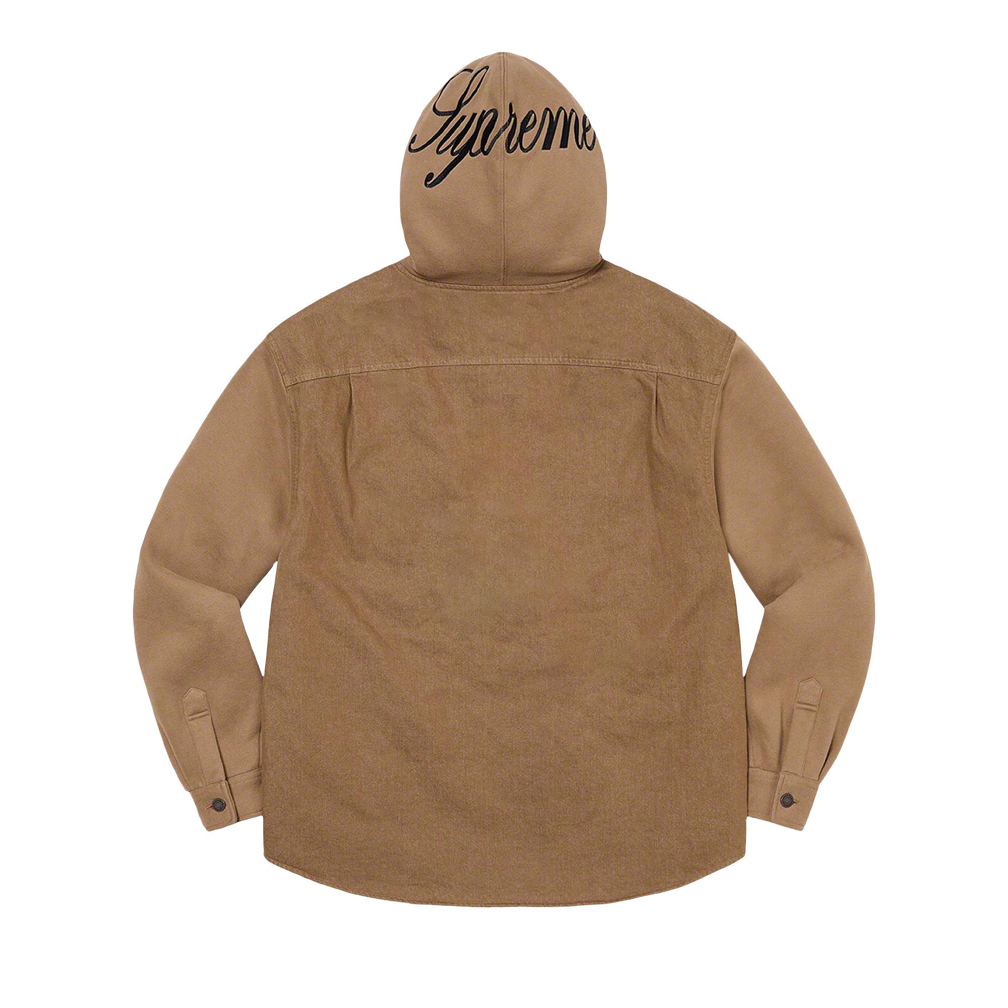 Supreme Fleece Hooded Denim Shirt