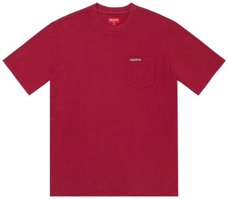 Supreme Short Sleeve Pocket Tee Cardinal