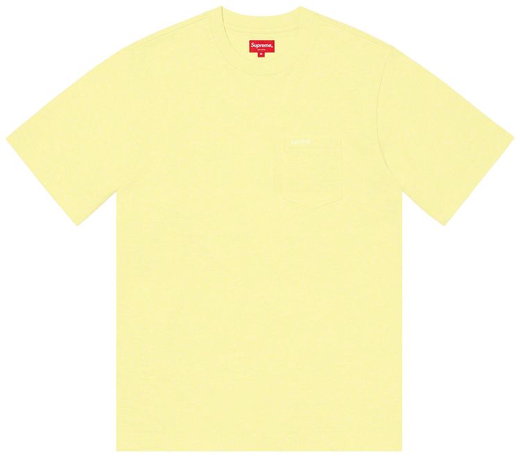 Supreme Short Sleeve Pocket Tee Pale Yellow