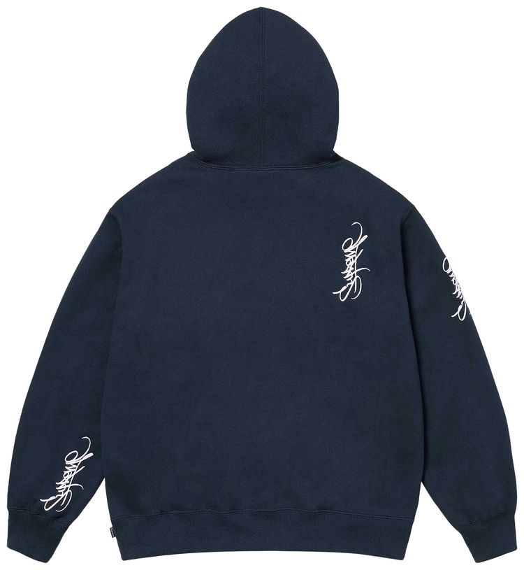 Supreme Tag Hooded Sweatshirt Navy