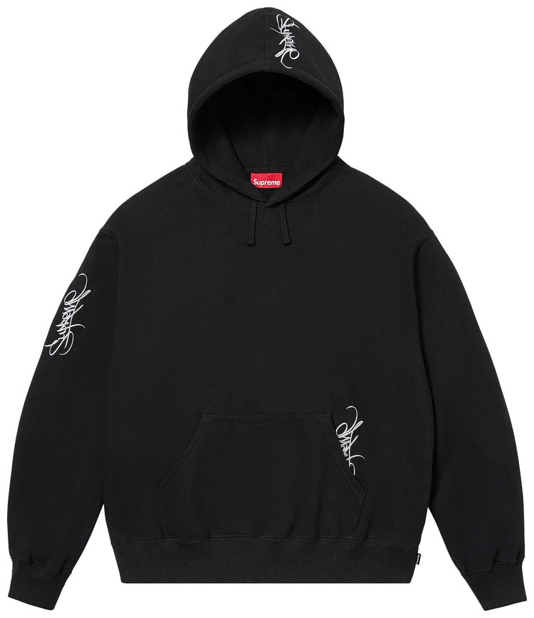 Supreme Tag Hooded Sweatshirt Black