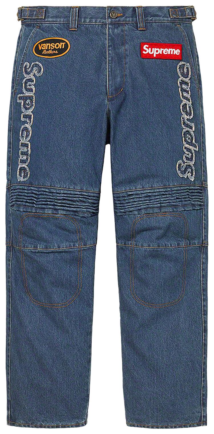 Supreme x Vanson Leathers x Cordura Denim Racing Pant Blue
