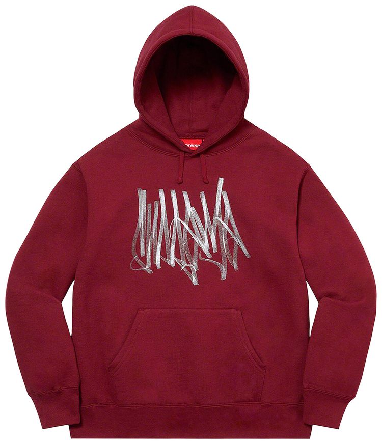 Supreme Tag Hooded Sweatshirt Cardinal